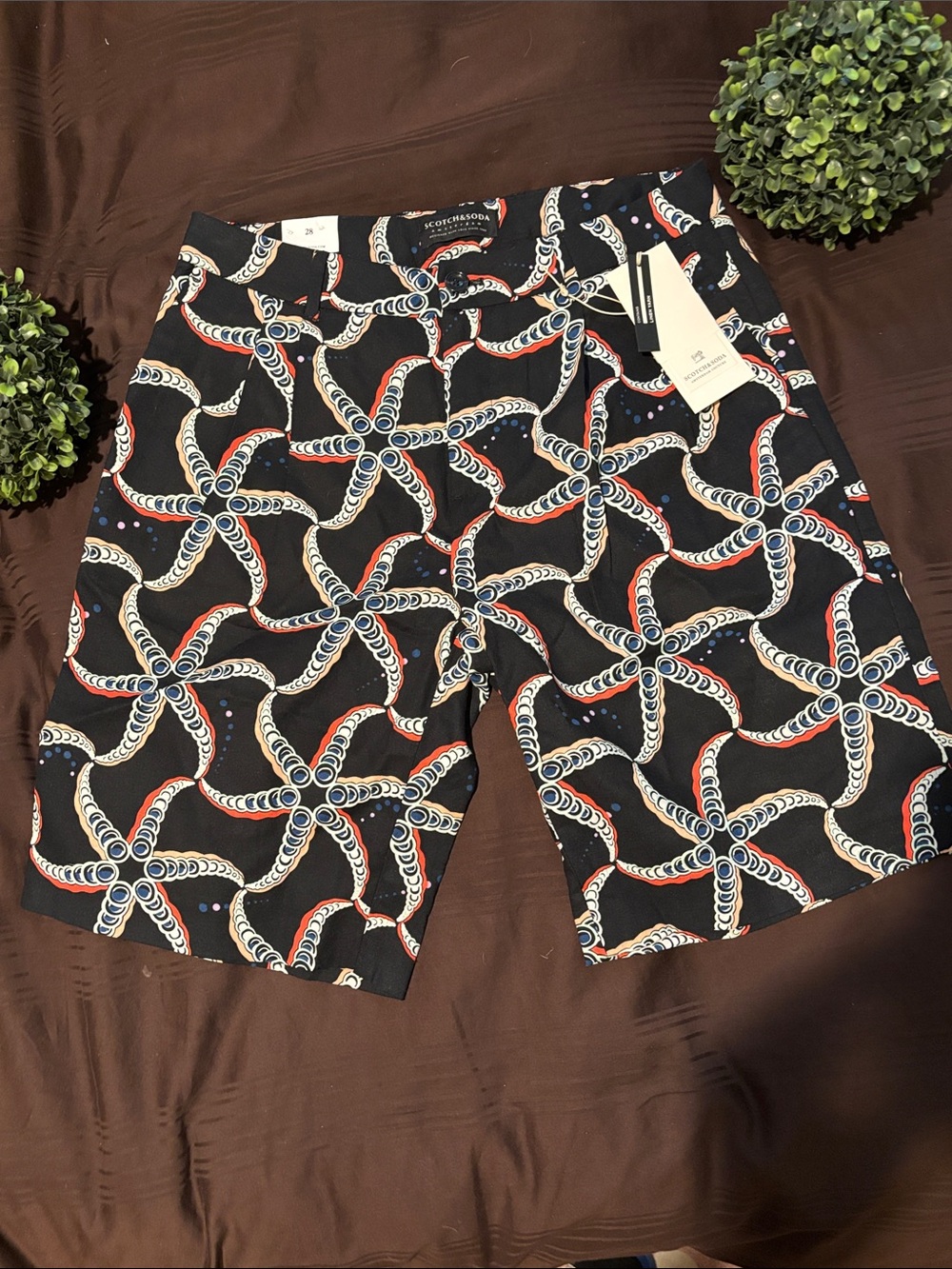 Navy Starfish-Patterned Shorts - Picture 2 of 5